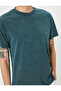 Crew Neck Washed Cotton T-Shirt - Slogan Embroidered, Short Sleeve - 5