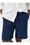 Basic Bermuda Shorts with Elastic Waist Pocket Detail - 5