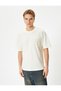 Crew Neck T-Shirt Pocket Detailed Embroidered Short Sleeve - 3