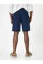 Basic Bermuda Shorts with Elastic Waist Pocket Detail - 4