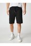 Basic Shorts Slim Fit Sewing Detailed Pockets Tied Waist - 3