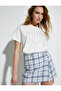 Mini Tweed Shorts Skirt Normal Waist Buttoned