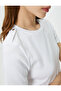 Ribbed T-Shirt Slim Fit Crew Neck Epaulet Detailed - 5
