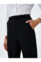 Cigarette Trousers High Waist Metal Accessory Belt Detailed - 5