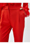 Basic Cigarette Fabric Trousers Pleated Pocket - 5