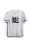 Van Gogh and Mona Lisa's Christmas Party - White Unisex 100% Cotton T-Shirt