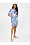 Short Dress Tassel Detailed Balloon Sleeve