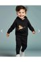Unisex Children's Set - Nursery Primary School and Kindergarten with Hood and Pants, Sober Print