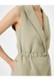 Vest Double Breasted Closure Belt Detailed - 5