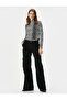 Leopard Patterned T-Shirt Long Sleeve High Collar - 2