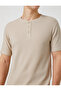 Basic T-Shirt, Collar, Buttoned, Slim Fit, Short Sleeve - 5
