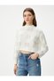 Crop Sweatshirt Openwork Long Sleeve - 3