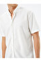 Summer Shirt Short Sleeve Textured Classic Collar Buttoned - 5