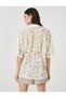 Oversize Lace T-Shirt Polo Neck Short Sleeve - 4
