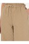 Beige Textured Flare High Waist Fit Trousers 50289354-Vr011 - 5
