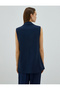 Blazer Vest Single Button Pocket Detailed - 4