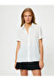 Chiffon Shirt Short Sleeve Classic Collar - 3