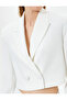 Crop Blazer Jacket Buttoned Double Breasted - 5