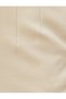 Straight Leg Fabric Trousers with Stitching Detail and Side Zipper - 6