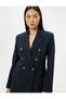 4sak50055uw Women's Jacket Navy Blue Striped - 2