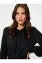Baby Lapel Shirt with Tie Detail - Ruffled Balloon Sleeves and Buttons