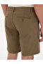 Khaki Slim Fit Linen Blend Woven Shorts 50291519-VR027 - 6