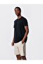 Basic Bermuda Shorts with Lace Waist, Ribbon Detail, Pocket