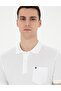 White Regular Fit 100% Cotton Pocket Buttoned Polo Collar Basic T-Shirt 50291576-Vr013 - 2