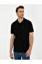Black Regular Fit 100% Cotton Pocket Buttoned Polo Collar Basic T-Shirt 50291576-Vr046 - 3