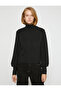 Turtleneck Sweater Balloon Sleeve - 3