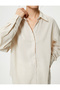 Balloon Sleeve Shirt Buttoned Textured Viscose Blend - 5
