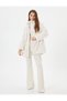 Plush Coat Stand-up Collar With Snap Buttons Pocket - 2