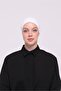 White Back Tied Hijab Bonnet Viscose Fabric Seamless Interlocking Lycra Inner Bonnet 3010_42