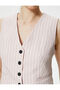 Blazer Vest Buttoned V-Neck Pocket - 5