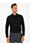 Black Slim Fit Dobby Long Sleeve Shirt 50298071 -Vr046 - 3