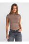 31439 High Neck T-Shirt-Mink