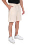Men's Waist Thin Comfortable Cotton Summer Linen Look Slouchy Beige Shorts - 4