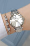 Cut Glass Metallic Women's Wristwatch + Zircon Stone Bracelet Set