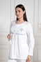 Women's Robe and Robe Set for Winter, Maternity 2-Piece Pajama Set, 75% Cotton, 20% Viscose, 5% Lycra - 6