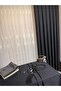 ROMA 18542-ANTHRACITE LINEN SINGLE WING (بدون طيات) ستارة خلفية - 2