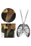 Rib Rib Heart 3D Double Double Lover Necklace - 4