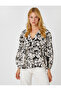 Floral Blouse V Neck - 2