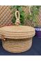 Jute Wicker Hand Woven Multi-Purpose Basket Makeup Bathroom and Kitchen Organizer - 6
