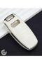 Audi Compatible A3, A4, A6, A7, A8, B9, C8, 4K, D5, S7, S8, Q7, Q8, E-Tron Silver Edge Tpu Key Case Cover (White)