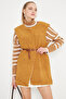 Women's Milk Coffee Faux Leather Belted Lined Plush Vest Arm-25K 001067