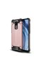 Redmi Note 9 Compatible - Dual Layer Armor Tank Crash Military Cover - Rose Gold