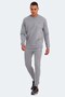 Casual Crew Neck Men's Tracksuit Set Gray - 7