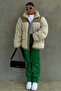 Beige Plush Oversize Coat Mg1371 - 5