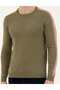 Khaki Slim Fit Crew Neck Sweater 50281821-Vr027 - 6
