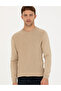Beige Slim Fit Crew Neck Sweater 50281823-Vr011 - 3